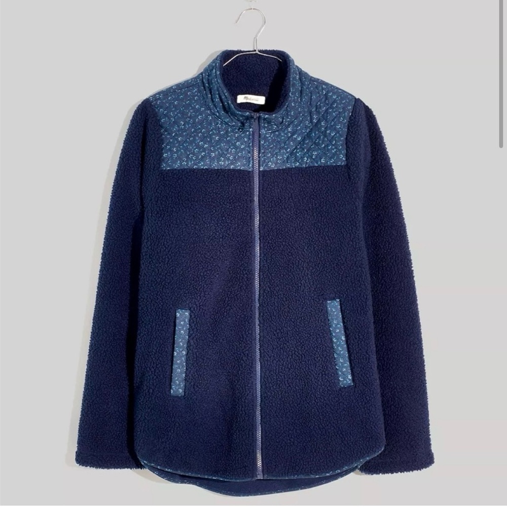 NWT Madewell (Re)sourced Sherpa Zip-Front Jacket